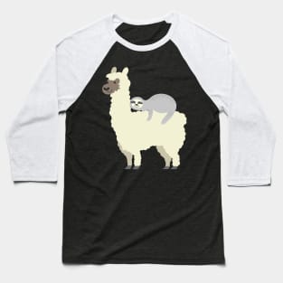 Cute & Funny Sloth Riding Llama Best Friends Baseball T-Shirt